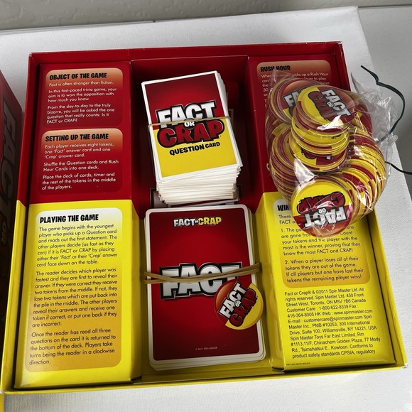 2011 Fact or Crap Board Game Family Game Trivia with Attitude, English Ages 12+ - Picture 11 of 16